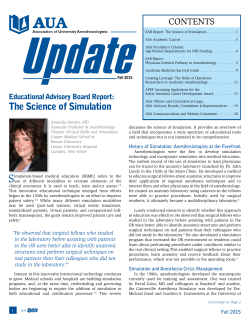 Fall 2015 - Association of University Anesthesiologists