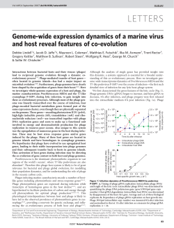 Genome-wide expression dynamics of a marine virus and host