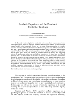 Aesthetic experience and the emotional content of paintings