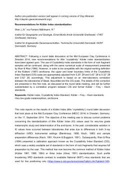 Note to Clay Minerals - Institut f&uuml;r Angewandte Geowissenschaften