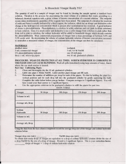 Vinegar Titration LAB