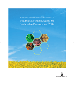 Sweden`s National Strategy for Sustainable Development 2002