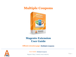 Multiple Coupons by Amasty | User Guide