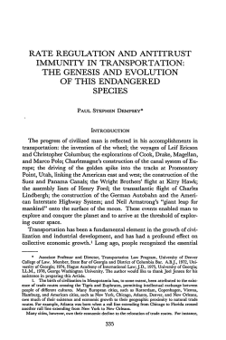 rate regulation and antitrust immunity in transportation