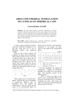about polyhedral tessellation of cupolas on spherical caps