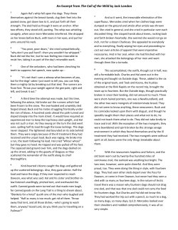 An Excerpt from The Call of the Wild by Jack London