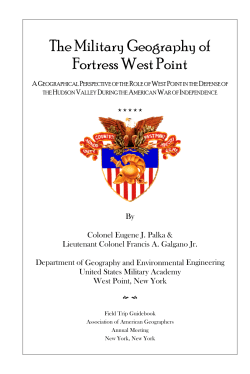 The Military Geography of Fortress West Point 2001