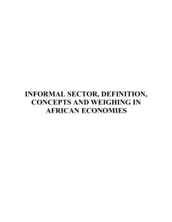 INFORMAL SECTOR, DEFINITION