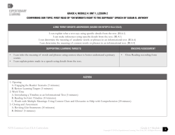 Grade 4, Module 4, Unit 1, Lesson 2