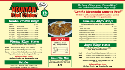 Menu - Mountain Fried Chicken