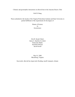 Climatic and geomorphic interactions on alluvial fans in the Atacama