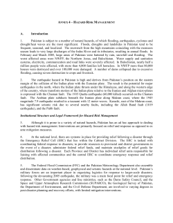 Annex 4 &ndash; Hazard Risk Management