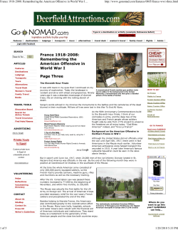 France 1918-2008: Remembering the American Offensive in World