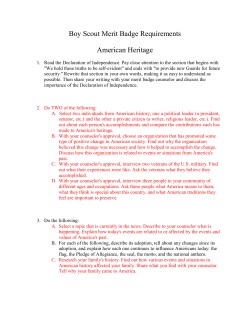 Boy Scout Merit Badge Requirements American Heritage