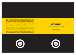 Metroboom - Centre for Policy Studies