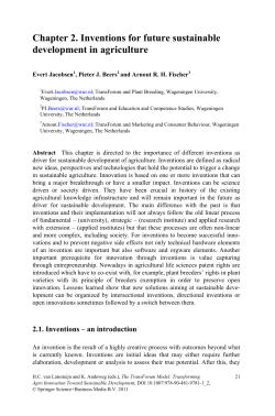 Chapter 2. Inventions for future sustainable development