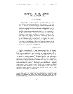 reading (in the clinic) is fundamental