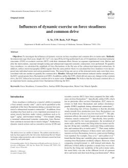 Influences of dynamic exercise on force steadiness and common drive