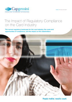 The Impact of Regulatory Compliance on the Card