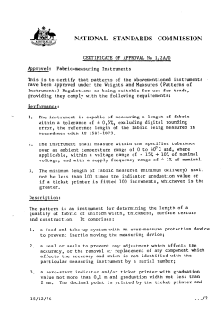 Fabric-measuring Instruments - National Measurement Institute