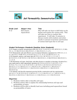 Soil Permeability Demonstration