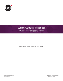 Syria Cultural Guide - Bhasin Consulting Inc.