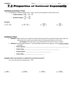 Notes Handout