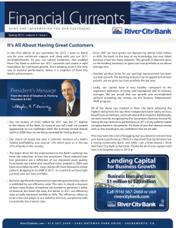 Spring 2012 - River City Bank