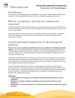 Hiring with Leadership Competencies