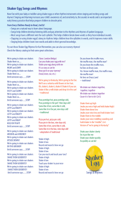 Shaker Egg Songs and Rhymes
