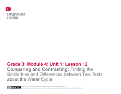 Grade 3: Module 4: Unit 1: Lesson 12 Comparing and Contrasting