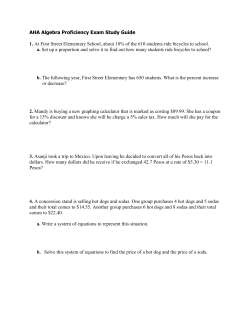 a study guide for the May placement test