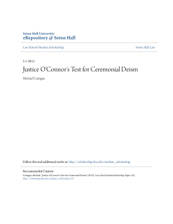 Justice O`Connor`s Test for Ceremonial Deism