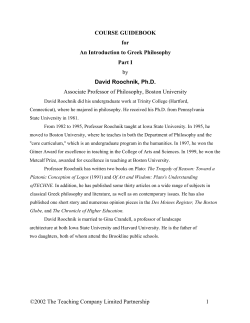 Introduction to Greek Philosophy