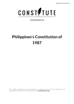 Philippines`s Constitution of 1987