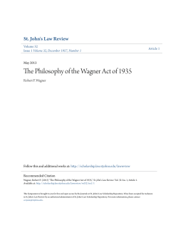 The Philosophy of the Wagner Act of 1935," St. John`s