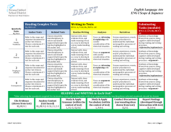 ENG I Scope and Sequence Unit 3