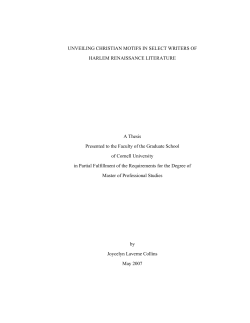 UNVEILING CHRISTIAN MOTIFS IN SELECT WRITERS