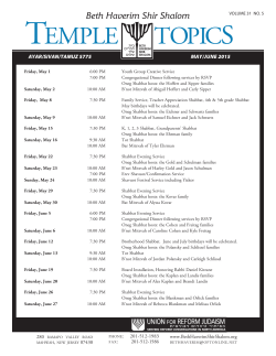 temple topics - Beth Haverim Shir Shalom