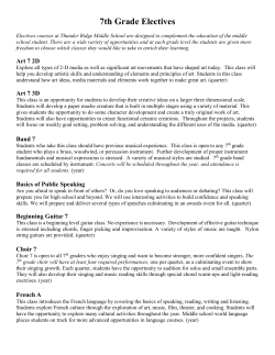 2017-2018 7thGradeElectiveCourses