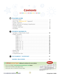 Contents - Classroom Complete Press