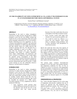 On the Feasibility of Using Supercritical CO2 as Heat Transmission