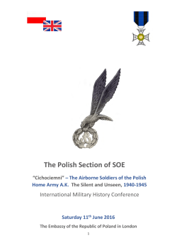 Download: Cichociemni Conference Programme