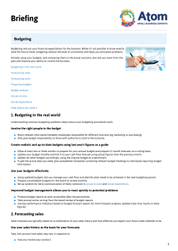 Budgeting - ICAEW.com