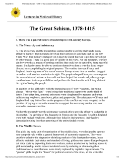 The Great Schism, 1378-1415