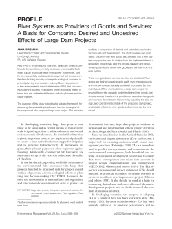 PROFILE River Systems as Providers of Goods and Services: A