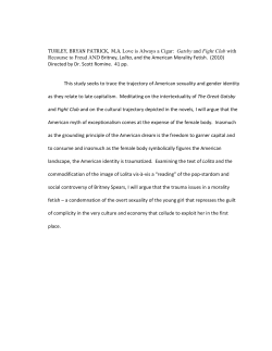 Love is always a cigar: Gatsby and Fight Club with