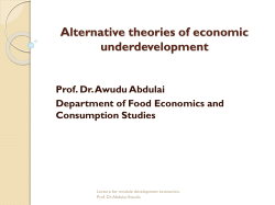 Alternative theories of economic underdevelopment