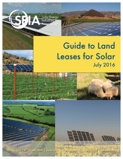 Guide to Land Leases for Solar