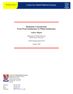 Hedonistic Consumerism